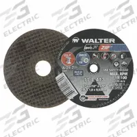 WALTER Abrasive Cut-Off Wheel: Type 1, 4" x 1/16" x 3/8", Aluminum Oxide, 24 Grit, ZIP (MPN 11L413). Key specifications — Series: ZIP; Brand: WALTER SURFACE TECHNOLOGIES.