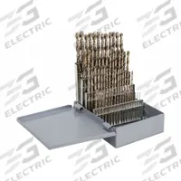 CLE-LINE Jobber Length Drill Bit Set: 60 Pc, #60 to #1, 135° Split Point, Straw/Bronze Cobalt (MPN C21125). Key specifications — attr1236168: Metal Index.