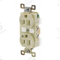 BRYANT Receptacle: Duplex, 5-15, Ivory, 125V AC, 15 A, 2 Pole / 3 Wire (MPN BRY5262IGI)
