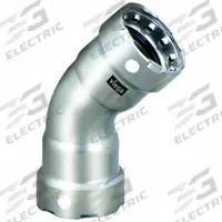 VIEGA MEGAPRESS Crimp Elbow Fitting: 1 1/4 in Pipe x 1 1/4 in Pipe Size, Press-fit x Press-fit, FKM (MPN 91770). Key specifications — Brand: VIEGA MEGAPRESS.