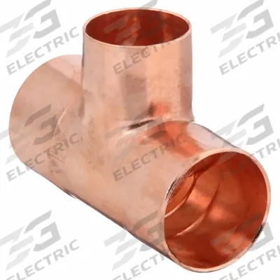 NIBCO Sweat Fitting Tee: 5/16 in CTS x 5/16 in CTS x 1/8 in CTS, Cup x Cup x Cup - Wrot Copper Tube Fittings