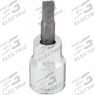 WESTWARD Socket Bit: 3/8 in Drive Size, Slotted Tip, 6 mm Tip Size, 1 3/4 in Overall Lg - Slotted Bit Sockets