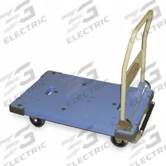 APPROVED VENDOR Platform Truck: 660 lb, 37 in L x 23 1/2 in W x 38 in H Overall Dim., Blue, Plastic (MPN 2TUT4). Key specifications — attr1345828: Blue; attr1345811: (2) Rigid; attr1345838: APPROVED VENDOR.