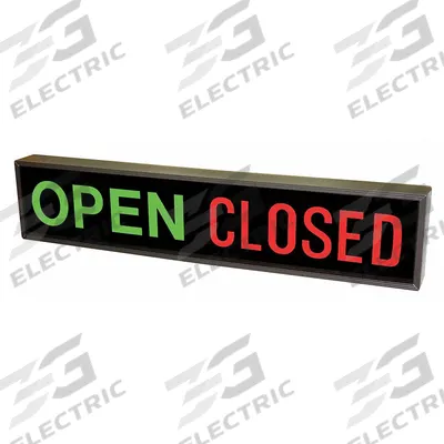 LED Backlit Blankout Parking Sign: 7 in x 34 in Nominal Sign Size, 34 in x 2 1/2 in x 7 in - LED Parking Lot Open/Closed Signs
