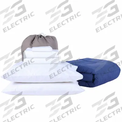 MARTEX Bedding Kit: Queen Compatible Mattress Size, Silver/White, EcoPure Polyester - Bedding & Bath Linen Sets