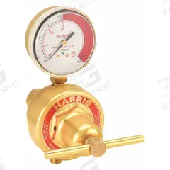 HARRIS Gas Regulator: Single Stage, CGA 025 Inlet, 9/16"-18 LH Outlet, 15 psig, Neoprene Diaphragm (MPN 447NC-15-CL). Key specifications — Brand: HARRIS; Manufacturer Part Number: 447NC-15-CL; Diaphragm Material: Neoprene; Outlet Connection: 9/16"-18 LH; Inlet Connection: CGA 025.