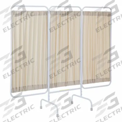 R&B WIRE PRODUCTS Privacy Screen: 3 Panels, Fabric, Brown - Crutch-tipped Privacy Screens