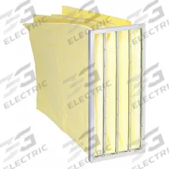 GRAINGER Pocket Air Filter: 24 in x 12 in x 22 in, MERV 14, Yellow, Synthetic, 4 Pockets (MPN 5M376). Key specifications — Display Sell UOM: EA; Brand: GRAINGER; Media Material: Synthetic; Performance Rating: MERV 14.