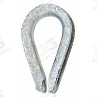 CROSBY Wire Rope Thimble: 3/8 in Compatible Rope Dia, Galvanized Steel/Stainless Steel, Steel (MPN 1037336). Key specifications — Material: Steel; Brand: CROSBY; Finish: Galvanized.
