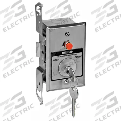 AMERICAN GARAGE DOOR SUPPLY Keyswitch: Open-Close, Momentary Contacts, Indoor - Keyed Garage Door Opener Stations