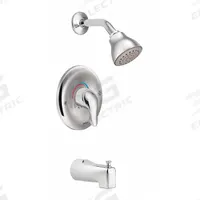 MOEN Tub and Shower Trim Kit: Chateau, 1.75 gpm Fixed Showerhead Flow Rate, Chrome, Single Function (MPN L2353EP). Key specifications — Connection Type: CC; Series: Chateau; Showerhead Spray Patterns: Single.