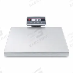 OHAUS Shipping Scale: 100 lb Wt Capacity - Imperial, 15 3/4 in Weighing Surface Dp, g/kg/lb/lb/oz/oz (MPN i-C52M50L). Key specifications — Readability: 0.05 lb/0.02 kg; Connection Ports: USB; Weighing Surface Material: Stainless Steel.