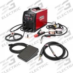 LINCOLN ELECTRIC Multiprocess Welder: Power MIG 140MP, DC, MIG/Stick/TIG Pack (MPN K4499-1). Key specifications — Maximum Amperage (Stick): 90 A; Maximum Amperage (TIG): 120 A; Input Voltage (Nominal) (Merch - Table Column, Filters): 120V.