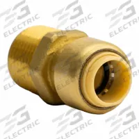 APPROVED VENDOR Adapter: 3/4 in OD x 1 in Pipe Size, Push-to-Connect x MNPT, Brass (MPN LF8233MR). Key specifications — Brand: APPROVED VENDOR.