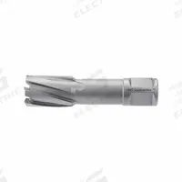 HOLEMAKER TECHNOLOGY Annular Cutter: 17/32 in Cutter Dia, 2 in Max Cutting Dp, Bright, Carbide (MPN 109020-0040). Key specifications — attr253884: No; attr253885: Bright; attr253886: Carbide; attr253887: Weldon Flat; attr253888: Fractional Inch; attr277149: HOLEMAKER TECHNOLOGY.