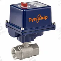 DYNAQUIP CONTROLS Electrically Actuated Two-Way Ball Valve: 1 1/2 in, 316 Stainless Steel, Two-Piece (MPN E2S27AJE25H). Key specifications — Included Mounting: ISO 5211 Actuator Mounting Pad; Brand: DYNAQUIP CONTROLS; Actuator Features: Heater.