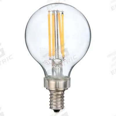 GE LAMPS Compact LED Bulb: Candelabra Screw (E12), LED, (G) Globe, G16-1/2, 4 W Watt - Candelabra Screw Base (E12) Lamps