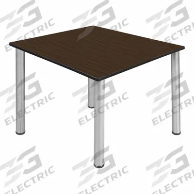 KEE Cafe/Breakroom Table: Laminate, Walnut, 29 in Overall Ht - Max, 48 in Overall Wd - Cafe & Breakroom Tables