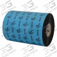 THERMAL TRANSFER RIBBON: Zebra, 4.02 in Ribbon Wd, 1,476 ft Ribbon Lg, 1 in Core Dia., Black, Wax (MPN 05319BK10245). Key specifications — Compatible Printer Model: ZE500-6; Color: Black.