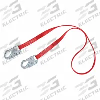 3M PROTECTA Positioning Lanyard: Steel Snap Hook, Steel Snap Hook, 6 ft Lg, 310 lb Capacity (MPN 1385101). Key specifications — Color: Red; Brand: 3M PROTECTA; Adjustable Length: No.