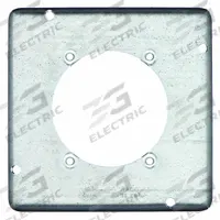 RACO Electrical Box Cover: 2 Gangs, Open, For Square Box Shape, Galvanized Steel, 1/2 in Overall Dp (MPN 888). Key specifications — Brand: RACO; For Box Shape: Square; Material: Galvanized Steel; Cover Design: Open.