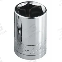 SK PROFESSIONAL TOOLS Socket: SAE, 1/2 in Drive Size, 1 3/16 in Socket Size, 6-Point, Std, Chrome (MPN 41138). Key specifications — attr1204417: SK PROFESSIONAL TOOLS; attr1204392: Chrome.