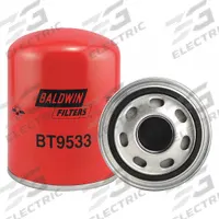 BALDWIN FILTERS Hydraulic Filter: Hydraulic Fluid, M45 x 2.0 Thread Size, Spin-On, Cellulose (MPN BT9533). Key specifications — Media Material: Cellulose; Brand: BALDWIN FILTERS; Compatible Fluid Type: Hydraulic Fluid; Compatible Vehicle Make: Challenger; Includes: Integral Gasket; Thread Size: M45 x 2.0.