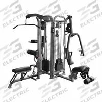 PROMAXIMA Multi-Gym: Steel, Powder Coated, Gray, Black, Vinyl, 109 in Overall Lg, 64 in Overall Wd (MPN P-350)