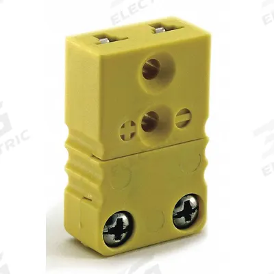 Dayton Thermocouple Jack: Jack, For Type K Thermocouple Type, Mini Plug, Flat - Thermocouple Plugs