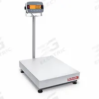 OHAUS Industrial Bench Scale: 19 3/4 in x 30 7/8 in, Not IP Rated, Column-Mounted, Stainless Steel (MPN D33P300B1X2). Key specifications — Connection Ports: USB; Readability: 0.1 lb/50 g; Brand: OHAUS; Weighing Surface Material: Stainless Steel.