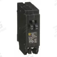 SQUARE D Miniature Circuit Breaker: 20 A, 120/240V AC, Single Phase, 10kA at 120/240V AC, 1 Poles (MPN HOMT2020). Key specifications — Phase: Single; Amps: 20 A; AC Voltage Rating: 120/240V AC; Max. AIR Rating: 10kA at 120/240V AC; For Use With: Homeline Load Center; Brand: SQUARE D.