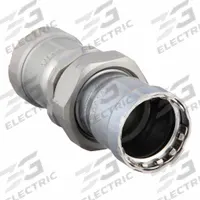 VIEGA MEGAPRESS Crimp Union Fitting: 2 in Pipe x 2 in Pipe Size, Press-fit x Press-fit, Steel, EPDM (MPN 25725). Key specifications — Brand: VIEGA MEGAPRESS.