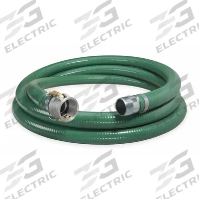 ALLIANCE HOSE & RUBBER Water Suction and Discharge Hose: 1 1/2 in Hose Inside Dia., 89 psi, Green - PVC Water Suction & Discharge Hose Assemblies with Rigid PVC Helix Reinforcement