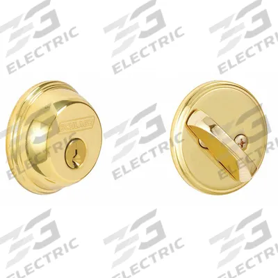 SCHLAGE Deadbolt Lock: Cylindrical, 1 3/8 in Door Thick - Max - Standard Cylindrical Deadbolts