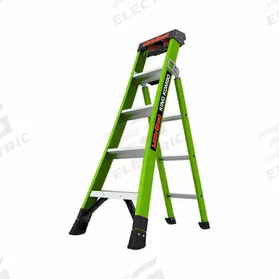 LITTLE GIANT Combination Ladder: 3 Configurations, Fiberglass, 375 lb Load Capacity - Leaning & Extending Multifunction Ladders