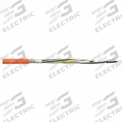 CHAINFLEX Servo Motor Cable: (4) 17 AWG (1.0)/(2) Shielded Twisted Pr 18 AWG (0.75), Orange (MPN CF887-10070202). Key specifications — Conductor Grouping: (4) 17 AWG/(2) Shielded Twisted Pair 18 AWG; Includes Ground: Yes; Overall Length: Order by the Foot; Minimum Bend Radius Factor - Fixed: 8 x OD; Minimum Bend Radius Factor - Flexible: 12 x OD; Brand: CHAINFLEX.