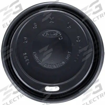 DART Disposable Hot Cup Lid: For 12 oz_14 oz_16 oz_20 oz_24 oz Cup Capacity, Black - Sip Through Lids