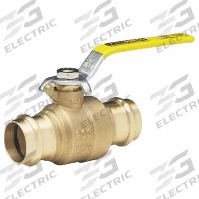 MILWAUKEE VALVE Manual Two-Way Ball Valve: 2 in, Brass, Straight, Press x Press - Brass Ball Valves