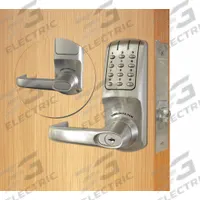 CODELOCKS Electronic Keyless Lock: Keypad, ADA Compliant, Zinc (MPN CL5250-BS). Key specifications — Product Type: Electronic Keyless Lock; Manufacturer Part Number: CL5250-BS; Access Method: Keypad; Key Override Options: Interchangeable Core.