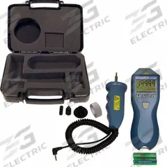 MONARCH Laser Tachometer: +/-0.05% RPM Accuracy, 0.001 RPM, 20,000 RPM Max Contact RPM, Included (MPN 6125-011). Key specifications — Includes: Timer and 12 in of T-5 Reflective Tape; Brand: MONARCH; Digital Display Screen Type: LCD; RPM Accuracy: +/-0.05%; RPM Resolution: 0.001 RPM; Calibration Certificate: Included.