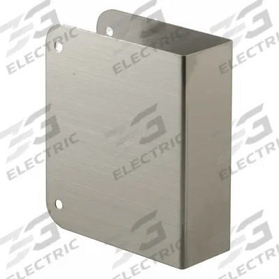 DEFENDER SECURITY Door Repair Cover: 1 3/4 in Dp, 1 3/4 in Wd - Door Reinforcers