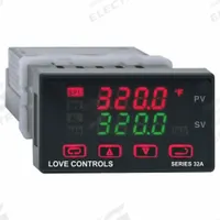 DWYER Temperature Controller: 32A, 1/32 DIN Size, RTD/Thermocouple, 100 to 240V AC, 14°F to 131°F (MPN 32A020). Key specifications — Brand: DWYER; Alarms: No Alarm; Control Mode: Self Adjustable; Current: 20 mA; Display Type: Digital; Input Voltage: 100 to 240V AC; Output: 5V DC; Product Type: Temperature Controller.