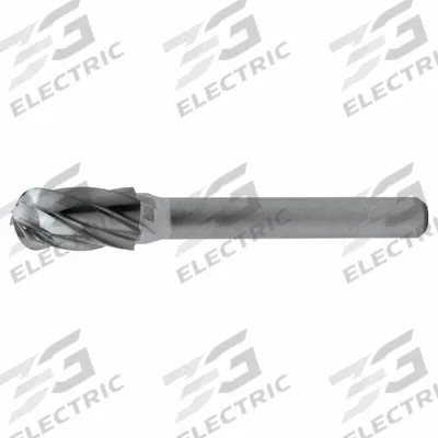 CLE-LINE Carbide Bur: Ball-Nosed Cylinder, SC-5, Aluminum Cut, 1/2" x 1" Head - Aluminum-Cut Ball-Nosed Cylinder Burs
