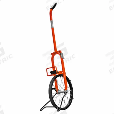 KESON Measuring Wheel: 99,999 ft Range, Adj Handle Handle, Spoked Single Wheel - Mechanical Outdoor Measuring Wheels