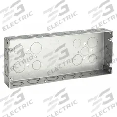RACO Electrical Box: Steel, Steel - Multigang Rectangular Material & Nominal Size, 4 Gangs (MPN 953). Key specifications — Brand: RACO; Bracket Style: Without Bracket; Clamp Style: Without Clamps.