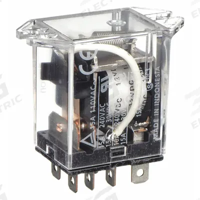 OMRON Flange Mount Relay: Surface (Top Flange) Mounted, 15 A Current Rating, 12V DC - Surface-Mounted Relays