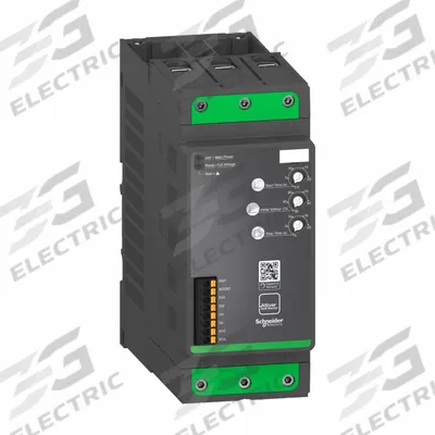 SCHNEIDER Soft Start: 200-480V AC, 80 A Output Current, With Bypass, IP20, 60/50 Hz - Schneider Altistart ATS 130