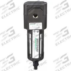 SPEEDAIRE Compressed Air Filter: Particulate, 1/4 in NPT, 5 micron, 55 cfm, 150 psi Max Op Pressure (MPN 4ZL38). Key specifications — attr110055: Intermediate Duty; attr110008: SPEEDAIRE.