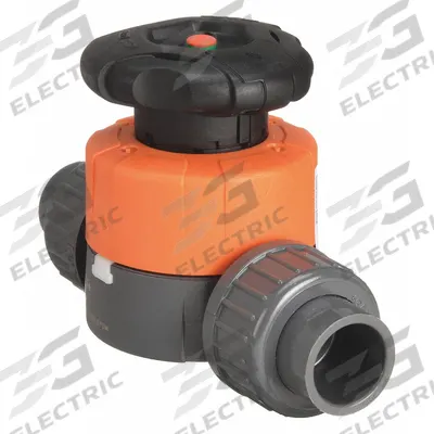 GEORG FISCHER Diaphragm Valve: 1 1/2 in, PVC, 2-Way, Socket x Socket - PVC Diaphragm Valves for Chemicals