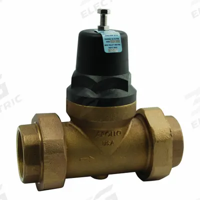 APOLLO Water Pressure Reducing Valve: Solder x Solder, 3/4 in Pipe Size, Bronze - High Capacity Water Pressure Regulators